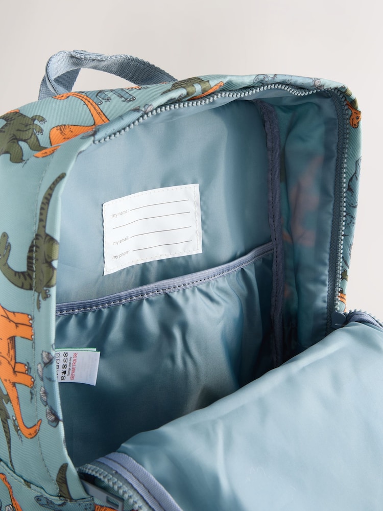 Blue Kids\' Backpack with Playful Dino Print Mackenzie Blue Multi Dino Backpacks | Pottery Barn Kids main image 3