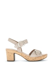 Gabor Fantastica Oak Suede White Sandals - Image 1 of 5