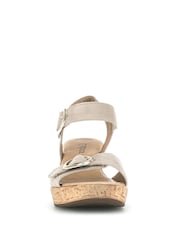 Gabor Fantastica Oak Suede White Sandals - Image 4 of 5