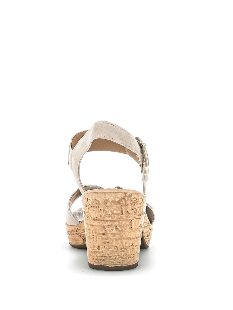 Gabor Fantastica Oak Suede White Sandals - Image 5 of 5