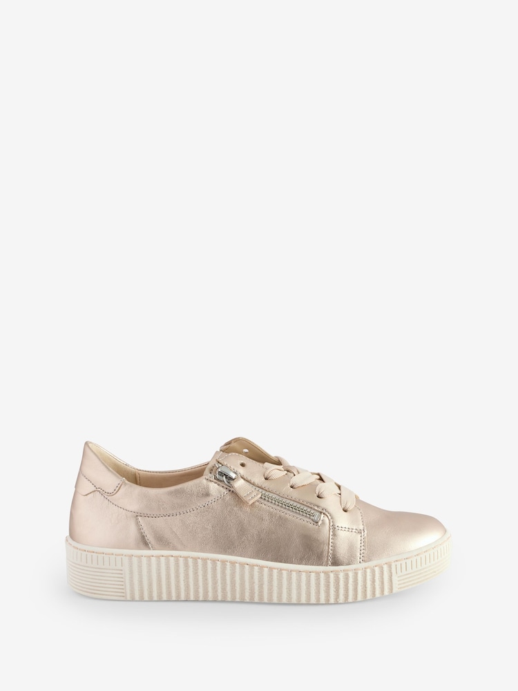Gabor Gold Wisdom Puder Metallic Casual Trainers - Image 1 of 1