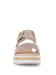 Gabor Natural Amarillo Puder Metallic Leather Sandals - Image 4 of 5