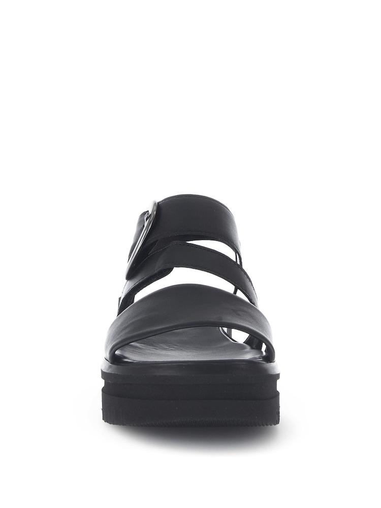Gabor Amarillo Black Leather Sandals - Image 5 of 5