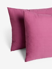 Set of 2 Berry Pink Cotton Rich Pillowcases - Image 1 of 4