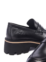 Moda in Pelle Sh Albury Chunky Sole Leather Black Loafers - Image 5 of 5