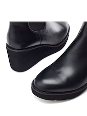 Moda in Pelle Allby Wedge Heel Chelsea Black Boots - Image 4 of 4