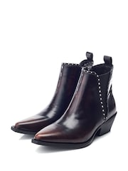 Moda in Pelle Perah V-Studded Elastic Gusset Western Style Ankle Boots - Image 2 of 4