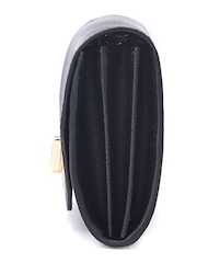 Moda in Pelle Boston Purse Style Black Bag With Chain - Image 3 of 4