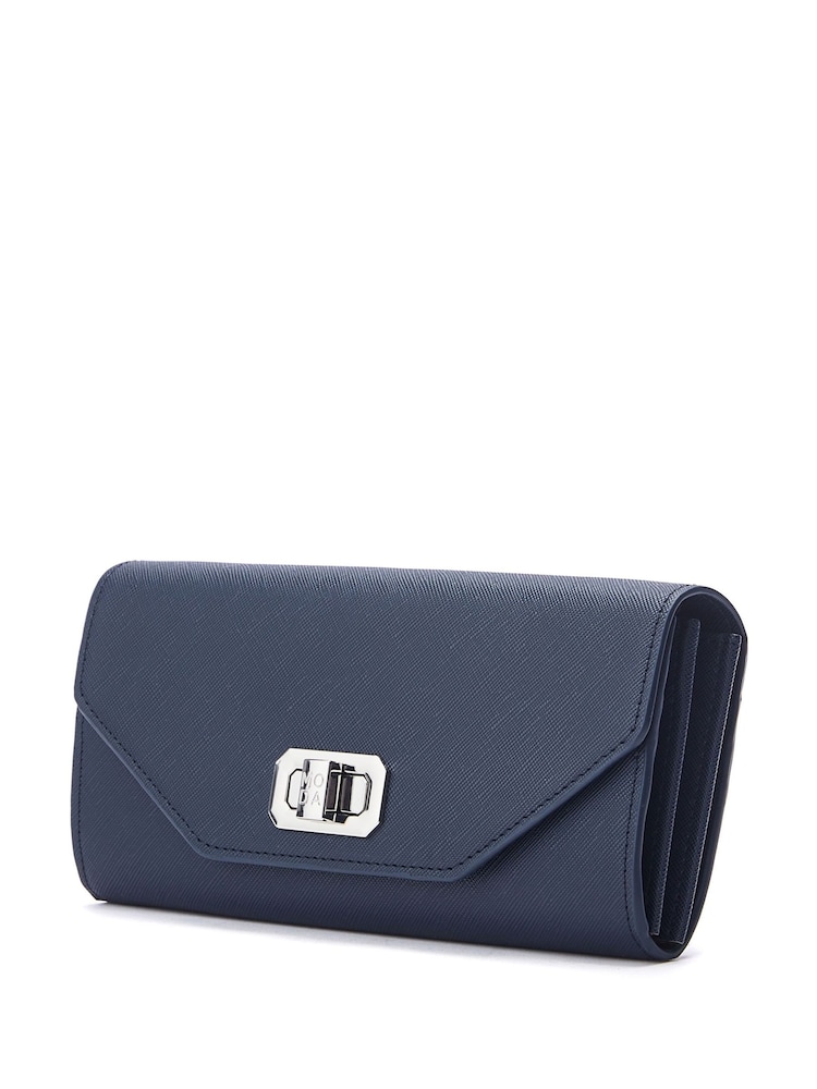 Moda in Pelle Boston Purse Style Black Bag With Chain - Image 2 of 4
