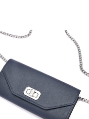 Moda in Pelle Boston Purse Style Black Bag With Chain - Image 4 of 4
