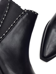 Moda in Pelle Perah V-Studded Elastic Gusset Western Style Ankle Boots - Image 4 of 4
