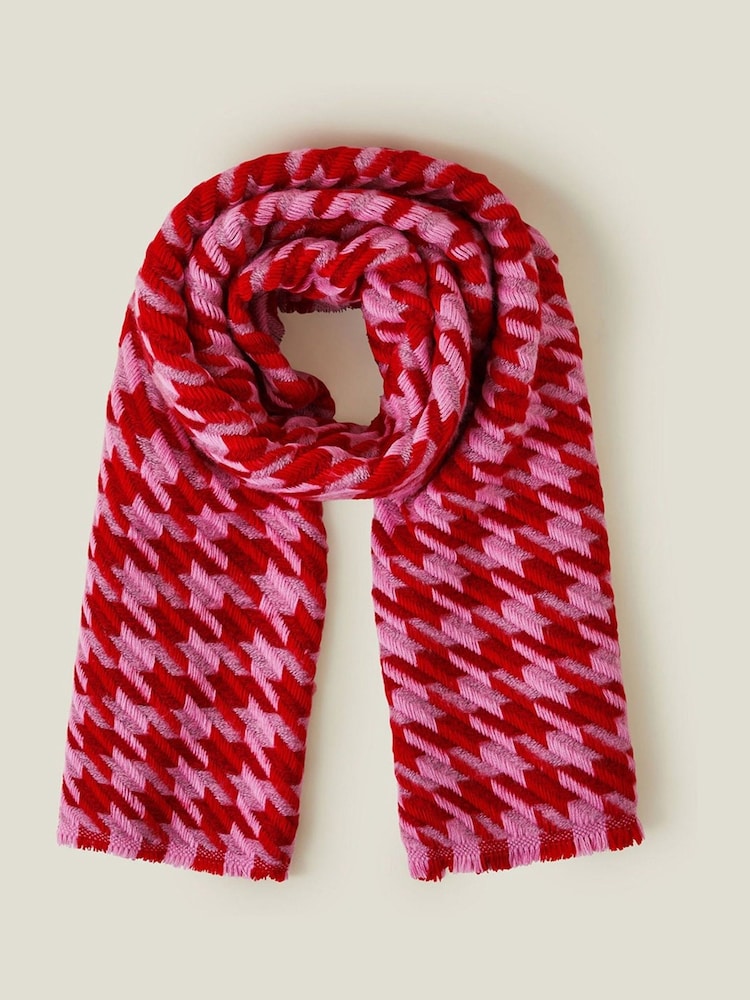 Accessorize Houndstooth Woven Blanket Scarf - صورة 2 من 3