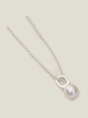 Accessorize Cream Sterling Silver Plated Freshwater Pearl Necklace - Image 2 of 2