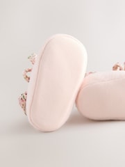 Pink Baby Tie Floral Print Boots (0-18mths) - Image 5 of 5
