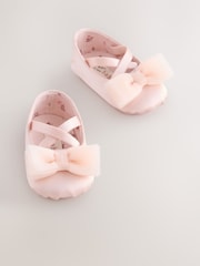 Pink Baby Bow Occassion Shoes (0-18mths) - Image 1 of 5