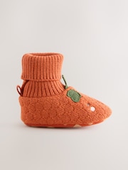 Orange Pumpkin Baby Sensory Sock Top Boots (0-18mths) - Image 2 of 5