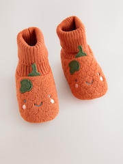 Orange Pumpkin Baby Sensory Sock Top Boots (0-18mths) - Image 3 of 5