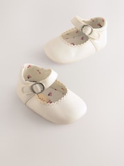White Mary Jane Baby Shoes (0-24mths) - Image 1 of 5