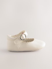 White Mary Jane Baby Shoes (0-24mths) - Image 2 of 5