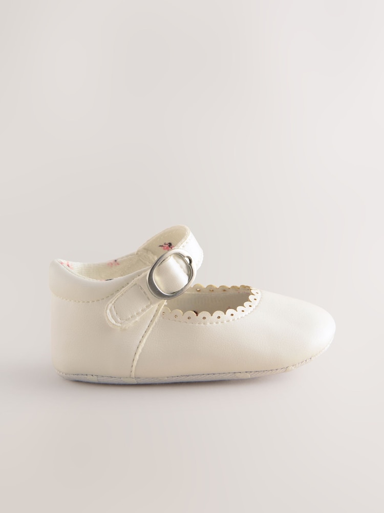 White Mary Jane Baby Shoes (0-24mths) - Image 2 of 5