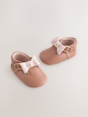 Pink Baby T Bar Bow Shoes (0-18mths) - Image 4 of 4
