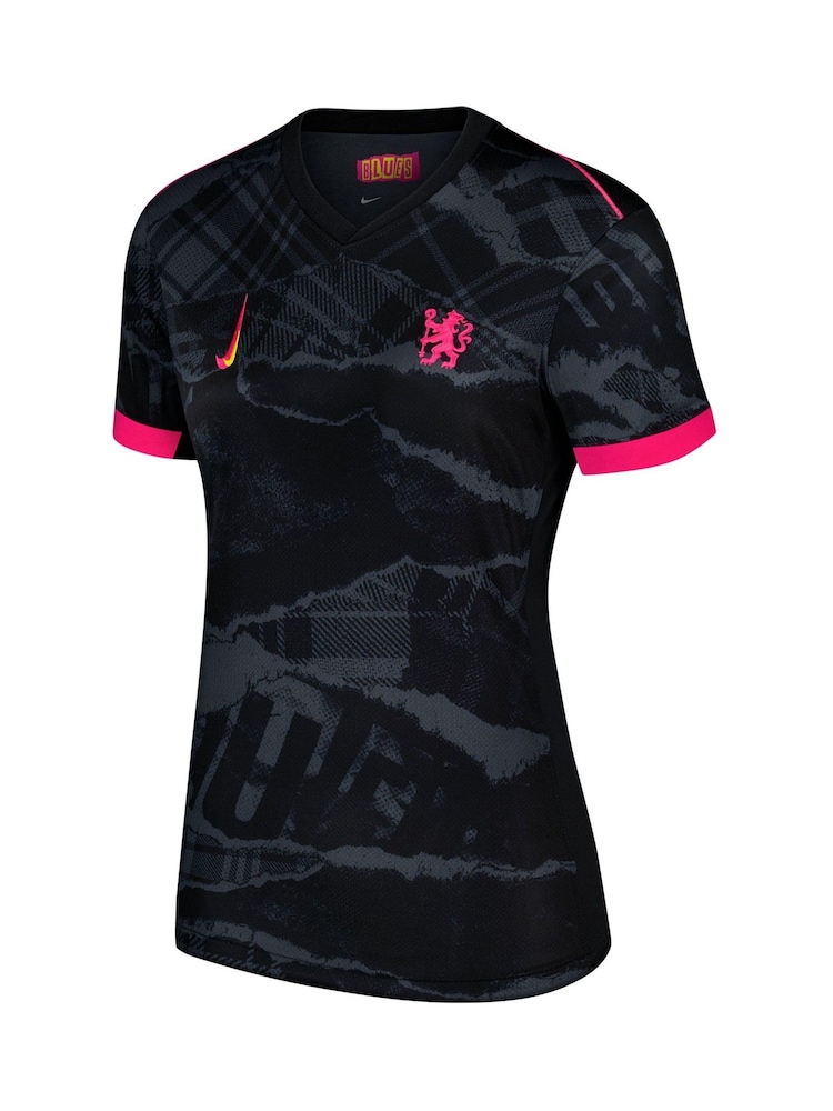 Nike Black Womens Chelsea Third Stadium Shirt 2024-25 - Image 2 of 3