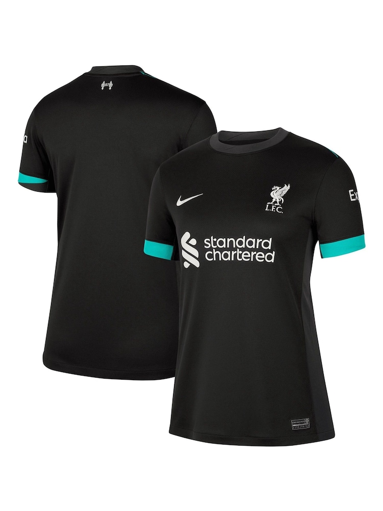 Nike Black Womens Liverpool Away Stadium Shirt 2024-25 - Image 1 of 3