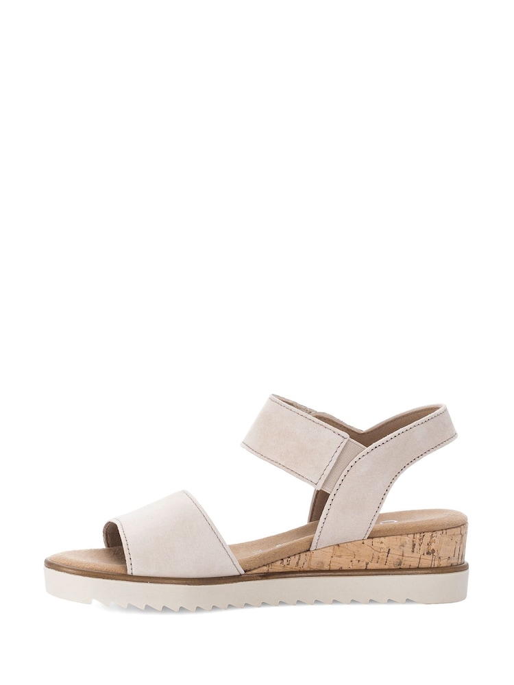 Gabor Raynor Oak Suede White Sandals - Image 2 of 5