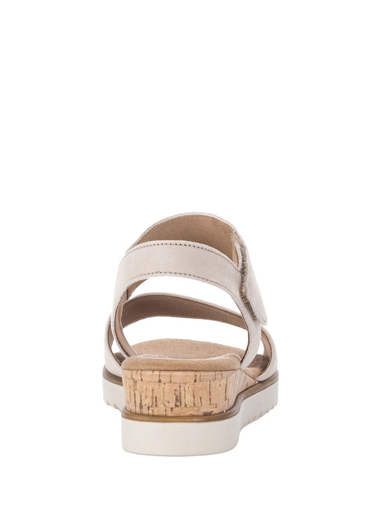 Gabor Raynor Oak Suede White Sandals - Image 5 of 5