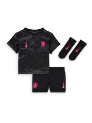 Nike Black Chelsea Infants Third Stadium Kit Shirt 2024-25 - Image 1 of 2