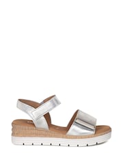 Gabor Silver Shout Wedge Heeled Sandals - Image 1 of 5