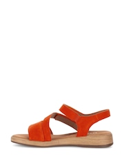 Gabor Orange Oporto Pumpkin Suede Sandals - Image 2 of 5