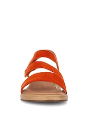 Gabor Orange Oporto Pumpkin Suede Sandals - Image 4 of 5