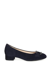 Gabor Blue Benji Atlantik Suede Court Shoes - Image 1 of 5