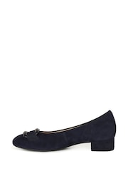 Gabor Blue Benji Atlantik Suede Court Shoes - Image 2 of 5