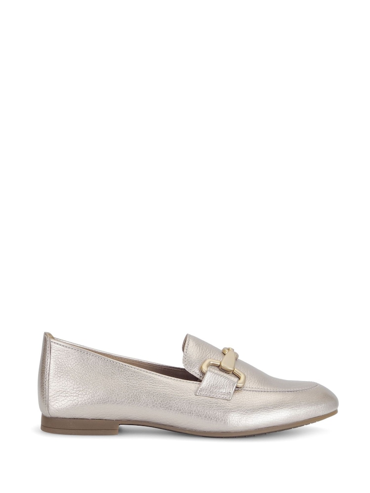 Gabor Gold Jangle Puder Metallic Loafers Shoes - Image 1 of 5