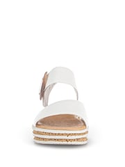Gabor Cream Andre Latte Leather Sandals - Image 4 of 5