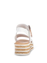 Gabor Cream Andre Latte Leather Sandals - Image 5 of 5
