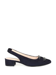 Gabor Blue Malta Atlantik Suede Slingback Shoes - Image 1 of 5