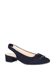 Gabor Blue Malta Atlantik Suede Slingback Shoes - Image 3 of 5
