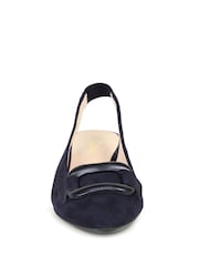 Gabor Blue Malta Atlantik Suede Slingback Shoes - Image 4 of 5