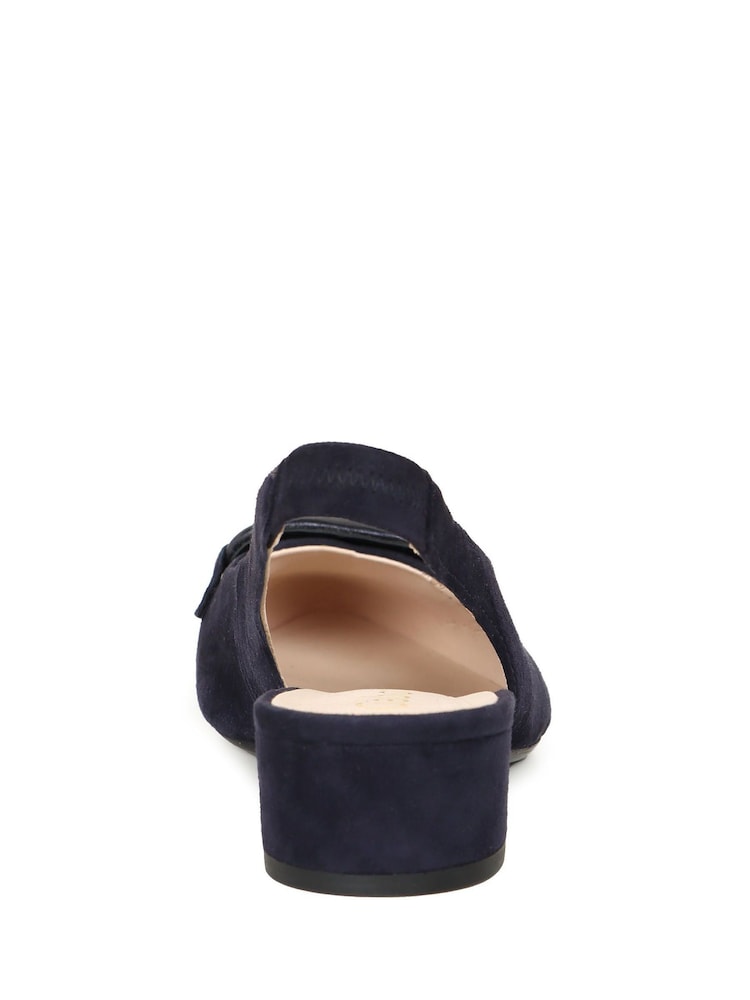 Gabor Blue Malta Atlantik Suede Slingback Shoes - Image 5 of 5