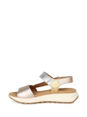 Gabor Natural Gifted Puder Combination Metallic  Sandals - Image 4 of 5