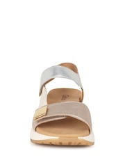 Gabor Natural Gifted Puder Combination Metallic  Sandals - Image 5 of 5