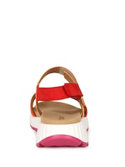 Gabor Orange Gifted Pumpkin Combination Suede Sandals - Image 5 of 5