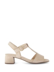 Gabor Mead Oak/Puder Suede White Sandals - Image 1 of 5