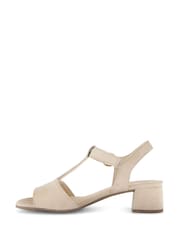 Gabor Mead Oak/Puder Suede White Sandals - Image 2 of 5