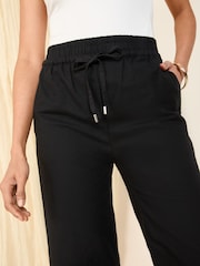 Friends Like These Black Linen Blend Culottes - Image 3 of 4