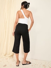 Friends Like These Black Linen Blend Culottes - Image 4 of 4