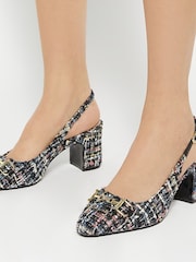 Črna - Dune London Izbira Bouclé Slingback čevlji - Slika 1 iz 6